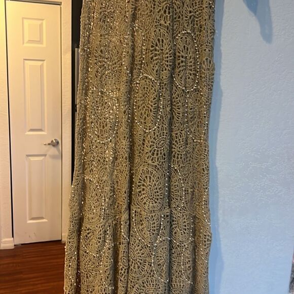 Zara Limited Edition Dress - Crotchet w Beading Tan Dress - Size XS - NWT - Picture 4 of 6